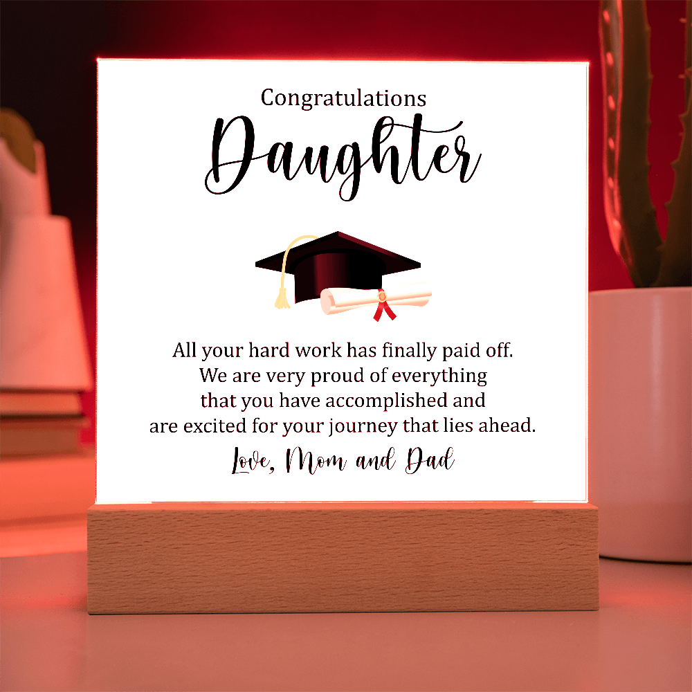 Congratulations, Daughter – You Did It