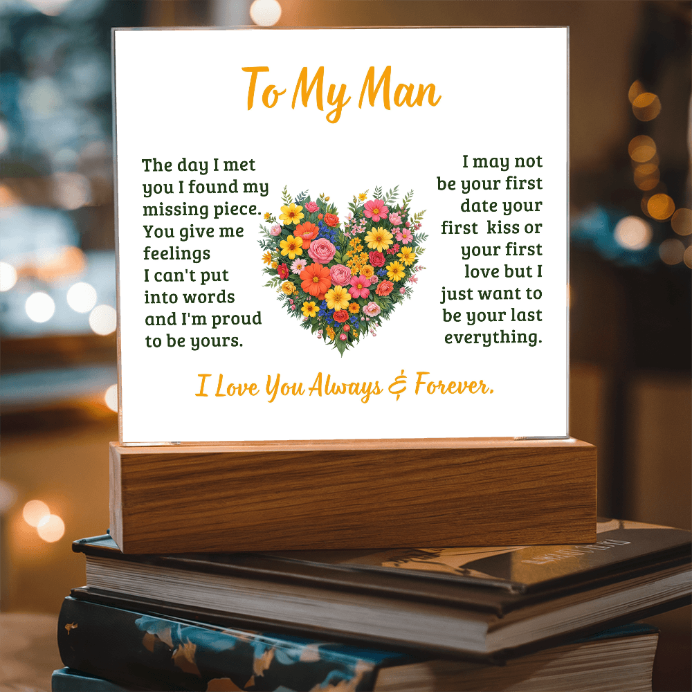 Forever Yours: Custom Acrylic Keepsake with a Loving Message from Wife