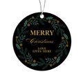 "Merry Christmas Love Lives Here" Custom Acrylic Circle Ornament
