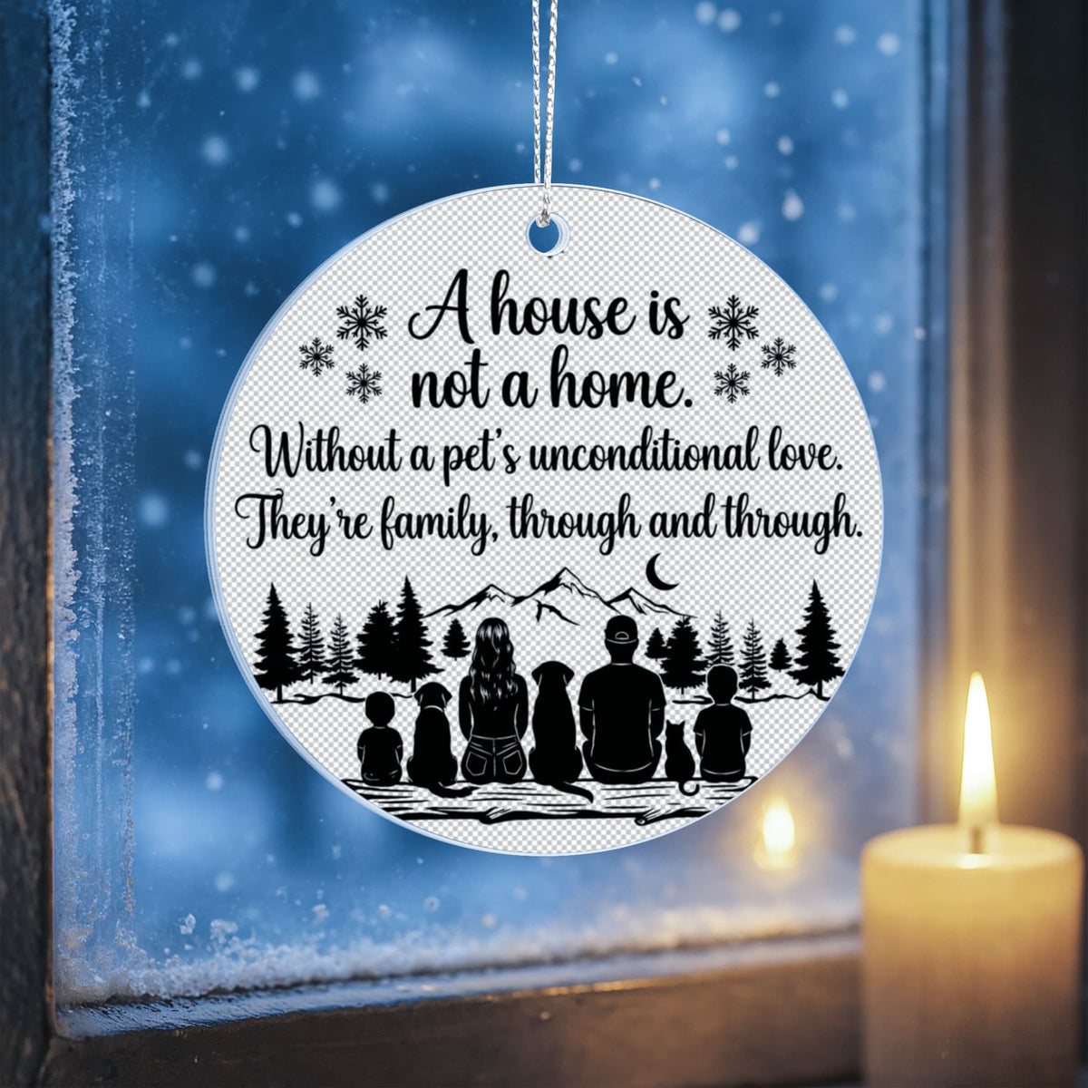 Custom Acrylic Circle Ornament – A Cherished Keepsake for Loved Ones