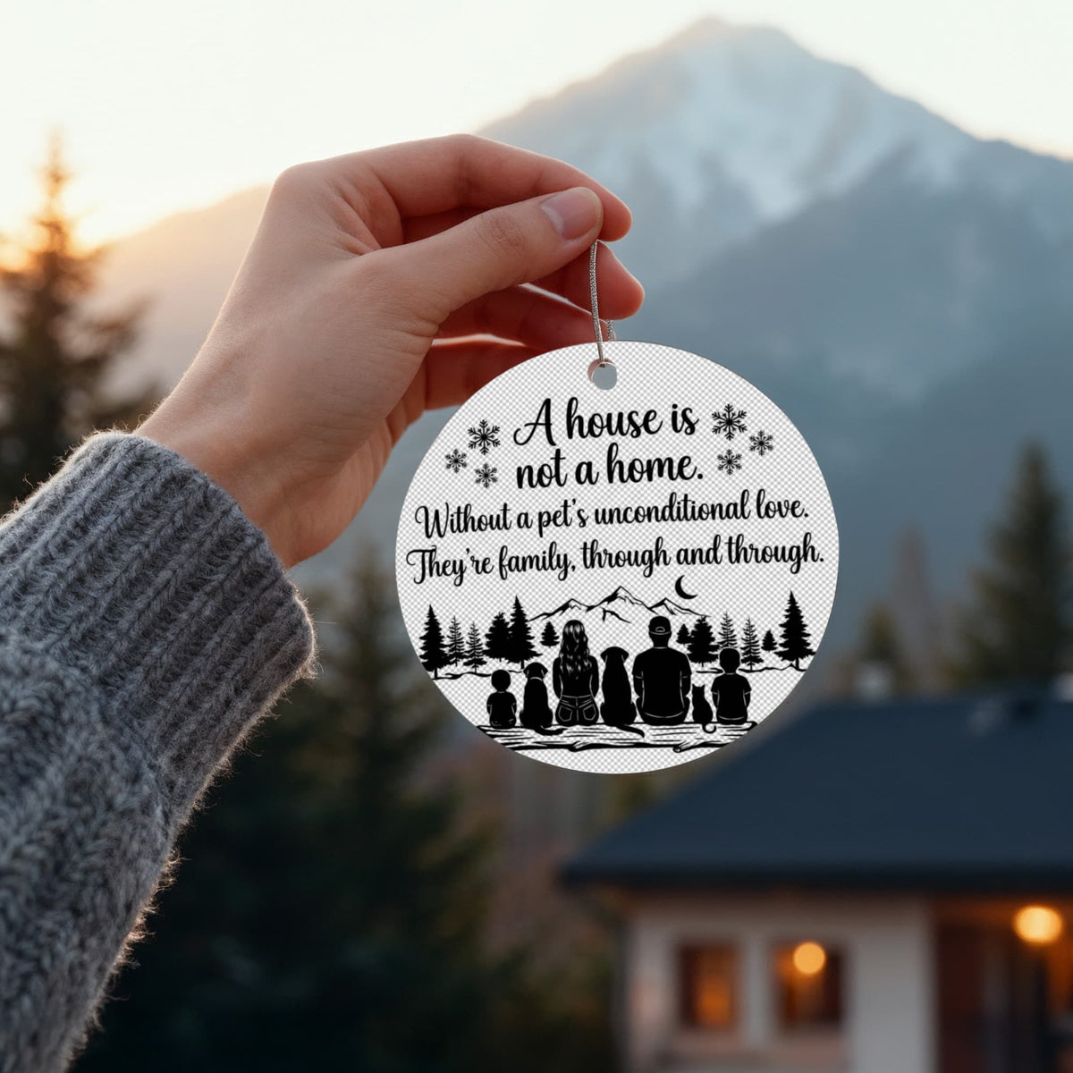 Custom Acrylic Circle Ornament – A Cherished Keepsake for Loved Ones