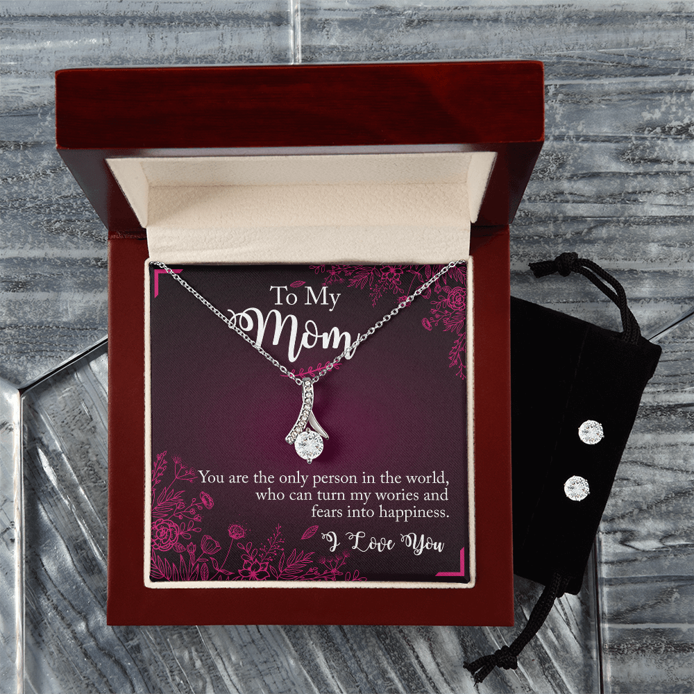 Blessed by Your Love: A Thoughtful Necklace and Earring Set for Mom with a Meaningful Message - Giulia's Jems