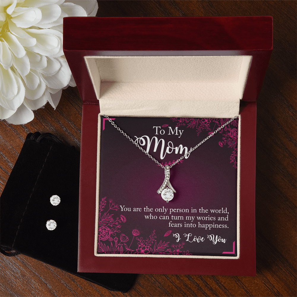 Blessed by Your Love: A Thoughtful Necklace and Earring Set for Mom with a Meaningful Message - Giulia's Jems