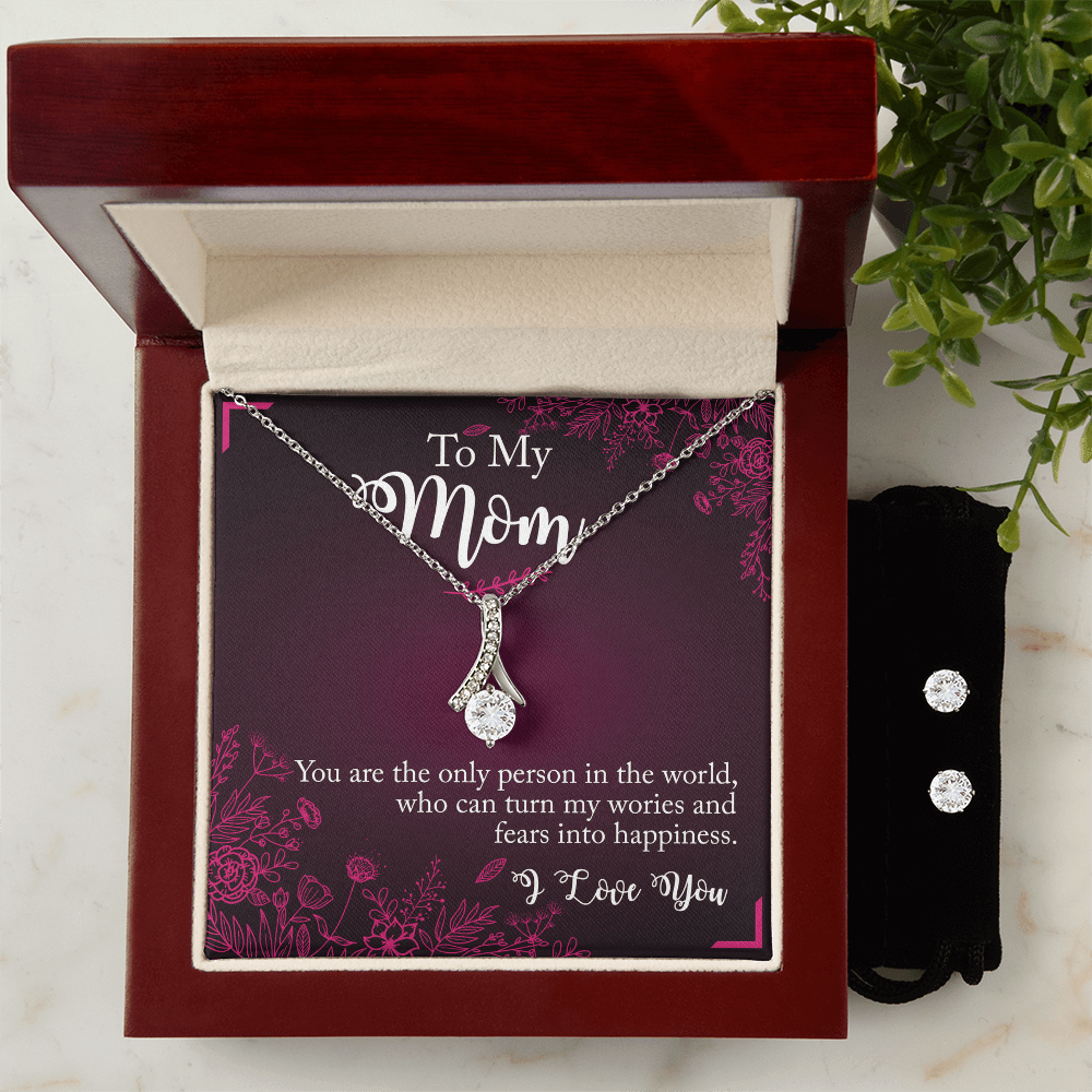 Blessed by Your Love: A Thoughtful Necklace and Earring Set for Mom with a Meaningful Message - Giulia's Jems