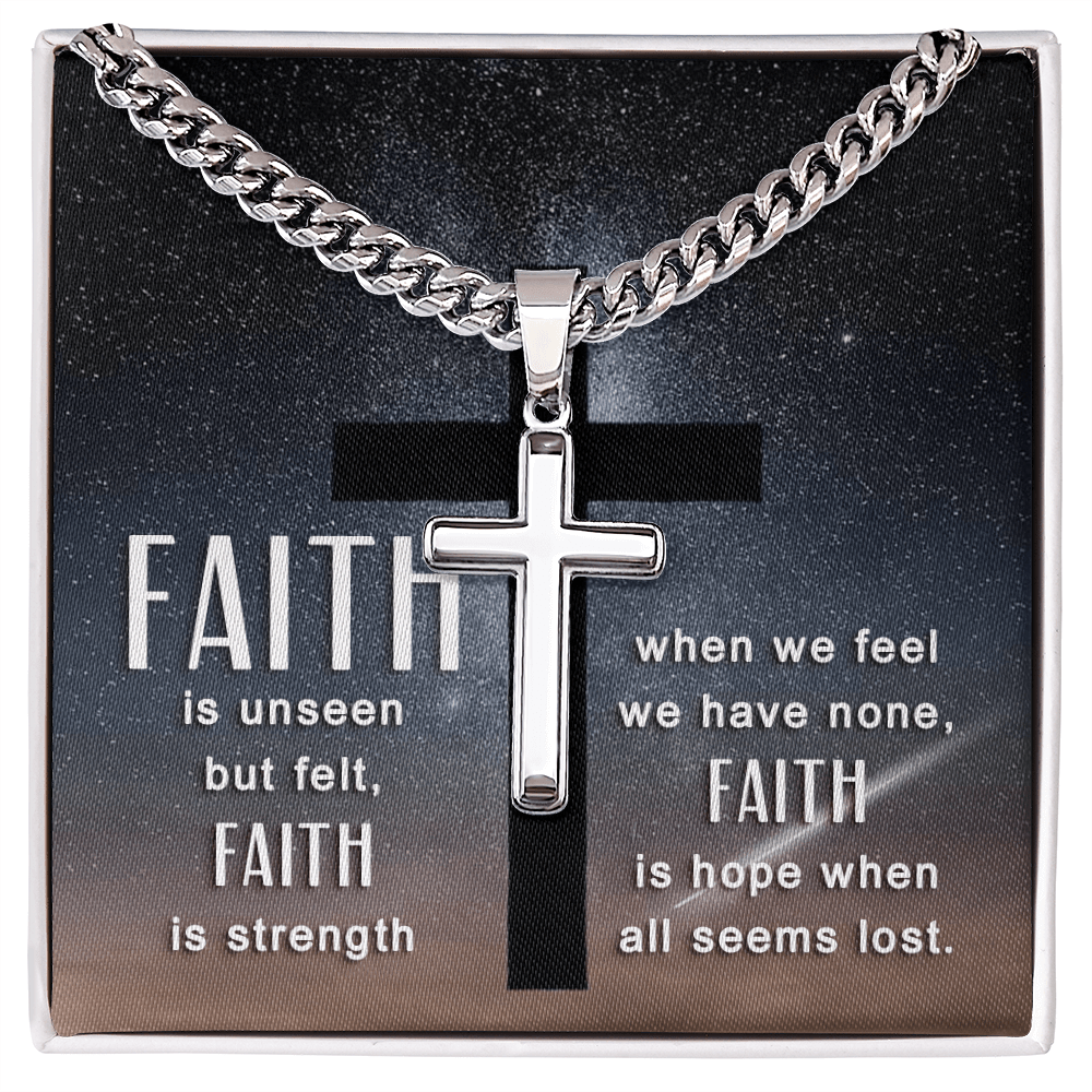 Blessed Journey: Cross Necklace and Meaningful Message Card - Giulia's Jems