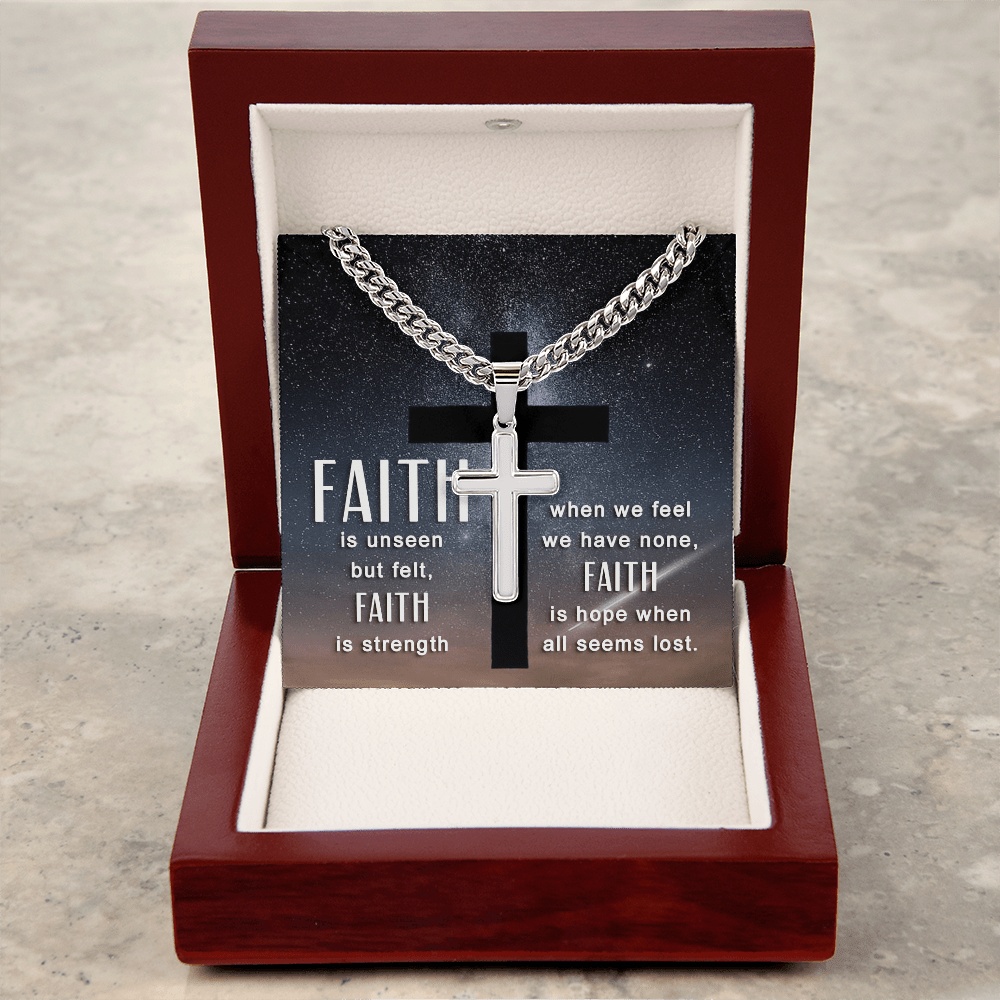 Blessed Journey: Cross Necklace and Meaningful Message Card - Giulia's Jems