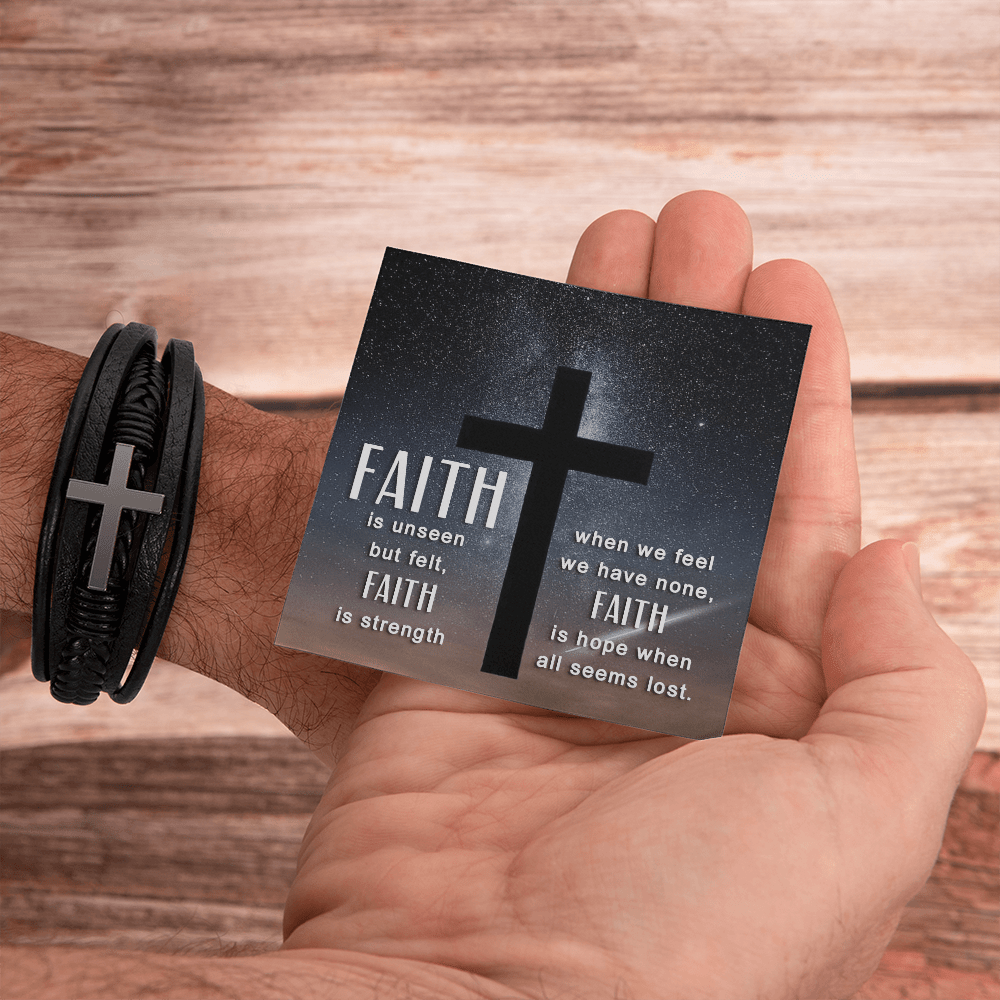 Cherished Beliefs: Cross Bracelet and Inspiring Message Card Set - Giulia's Jems