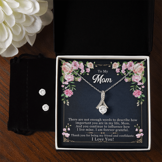 Cherished Moments: Necklace Gift with Heartwarming Message for Mom - Giulia's Jems