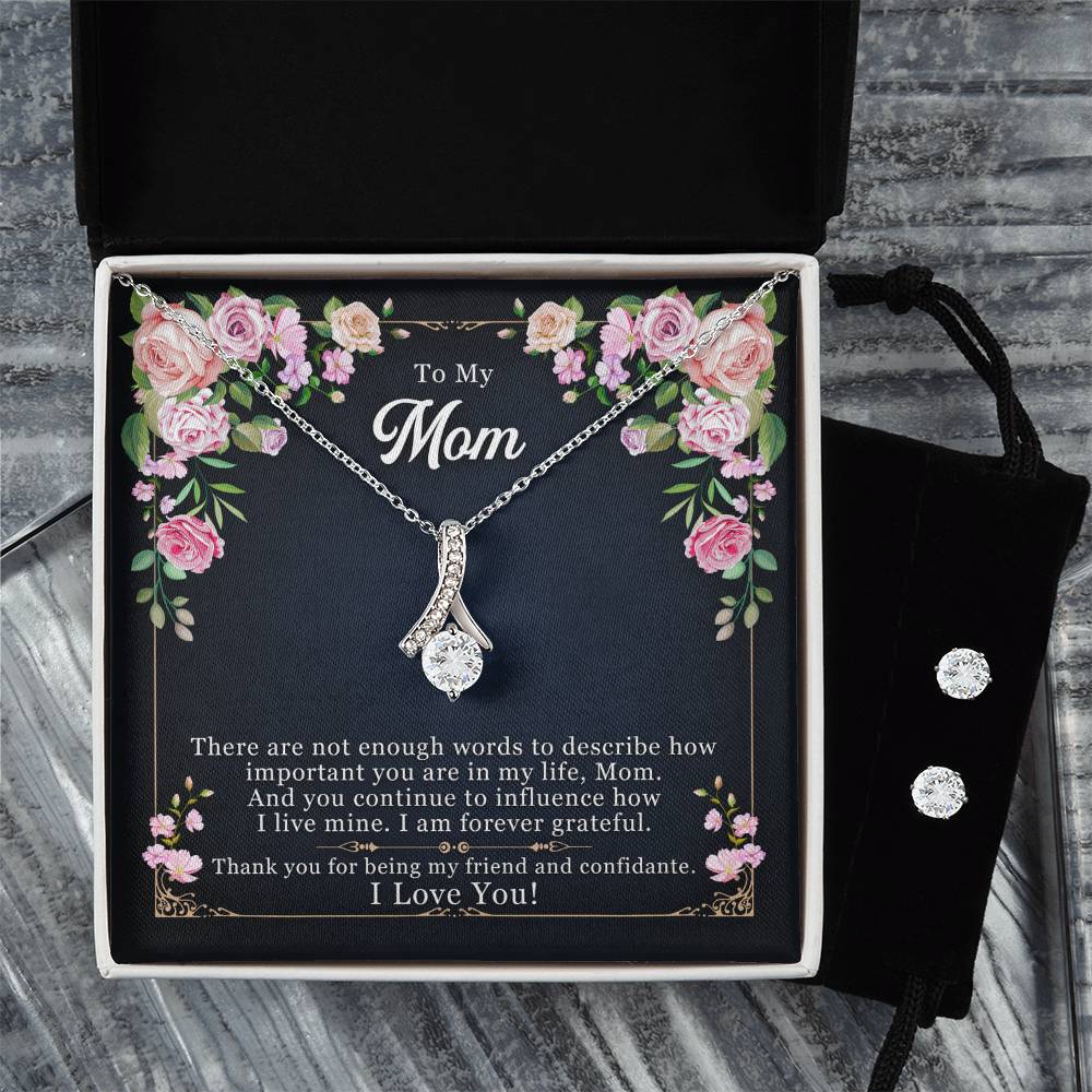Cherished Moments: Necklace Gift with Heartwarming Message for Mom - Giulia's Jems