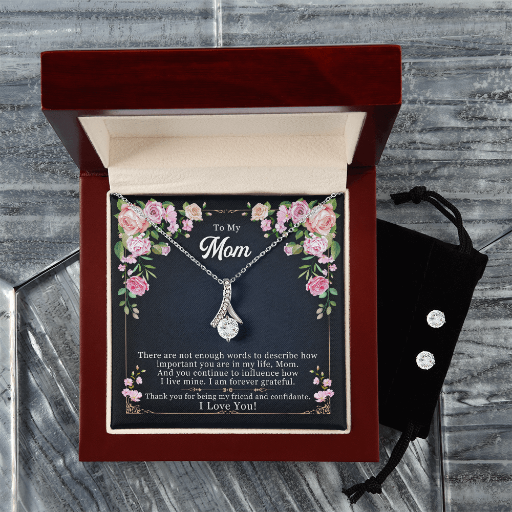 Cherished Moments: Necklace Gift with Heartwarming Message for Mom - Giulia's Jems