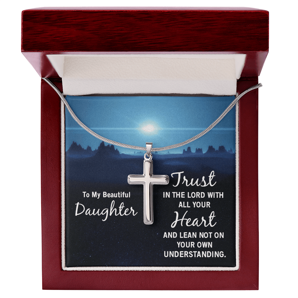 Daughter's Faith: A Shining Cross Necklace with Love & Inspiration - Giulia's Jems