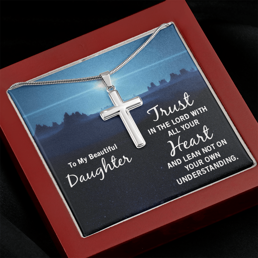 Daughter's Faith: A Shining Cross Necklace with Love & Inspiration - Giulia's Jems