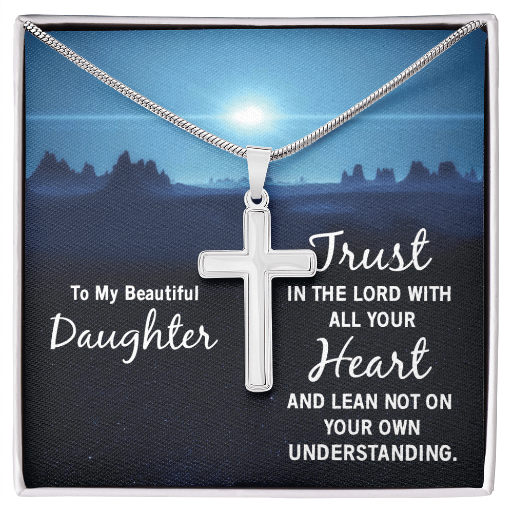 Daughter's Faith: A Shining Cross Necklace with Love & Inspiration - Giulia's Jems