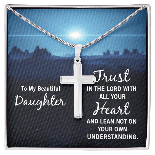 Daughter's Faith: A Shining Cross Necklace with Love & Inspiration - Giulia's Jems