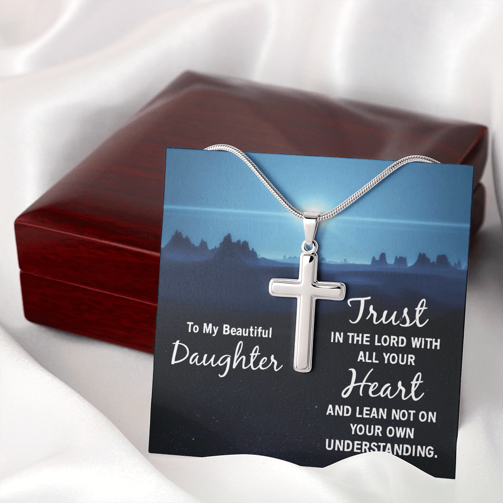 Daughter's Faith: A Shining Cross Necklace with Love & Inspiration - Giulia's Jems