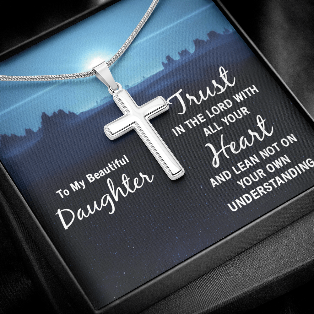 Daughter's Faith: A Shining Cross Necklace with Love & Inspiration - Giulia's Jems