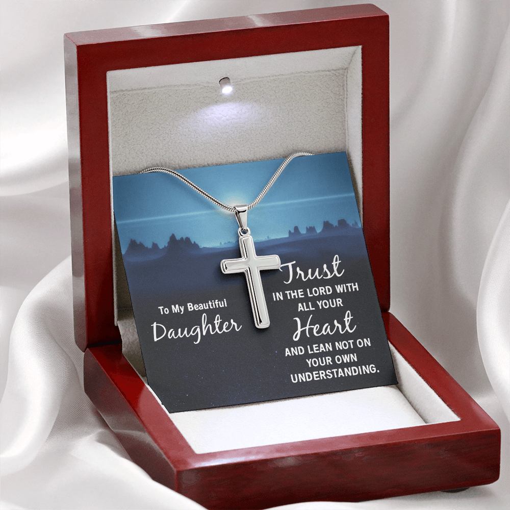 Daughter's Faith: A Shining Cross Necklace with Love & Inspiration - Giulia's Jems