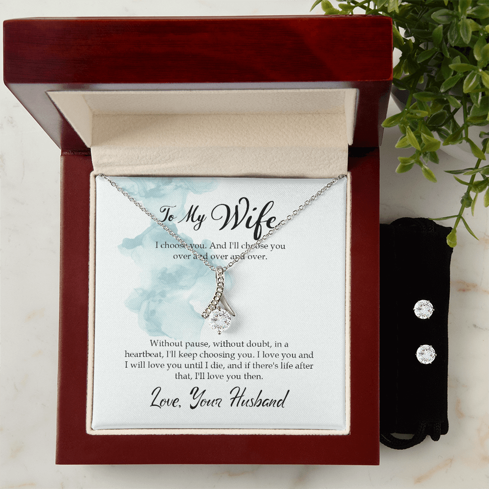 Forever Yours: Dazzling Jewelry Set & Romantic Message from a Loving Husband - Giulia's Jems
