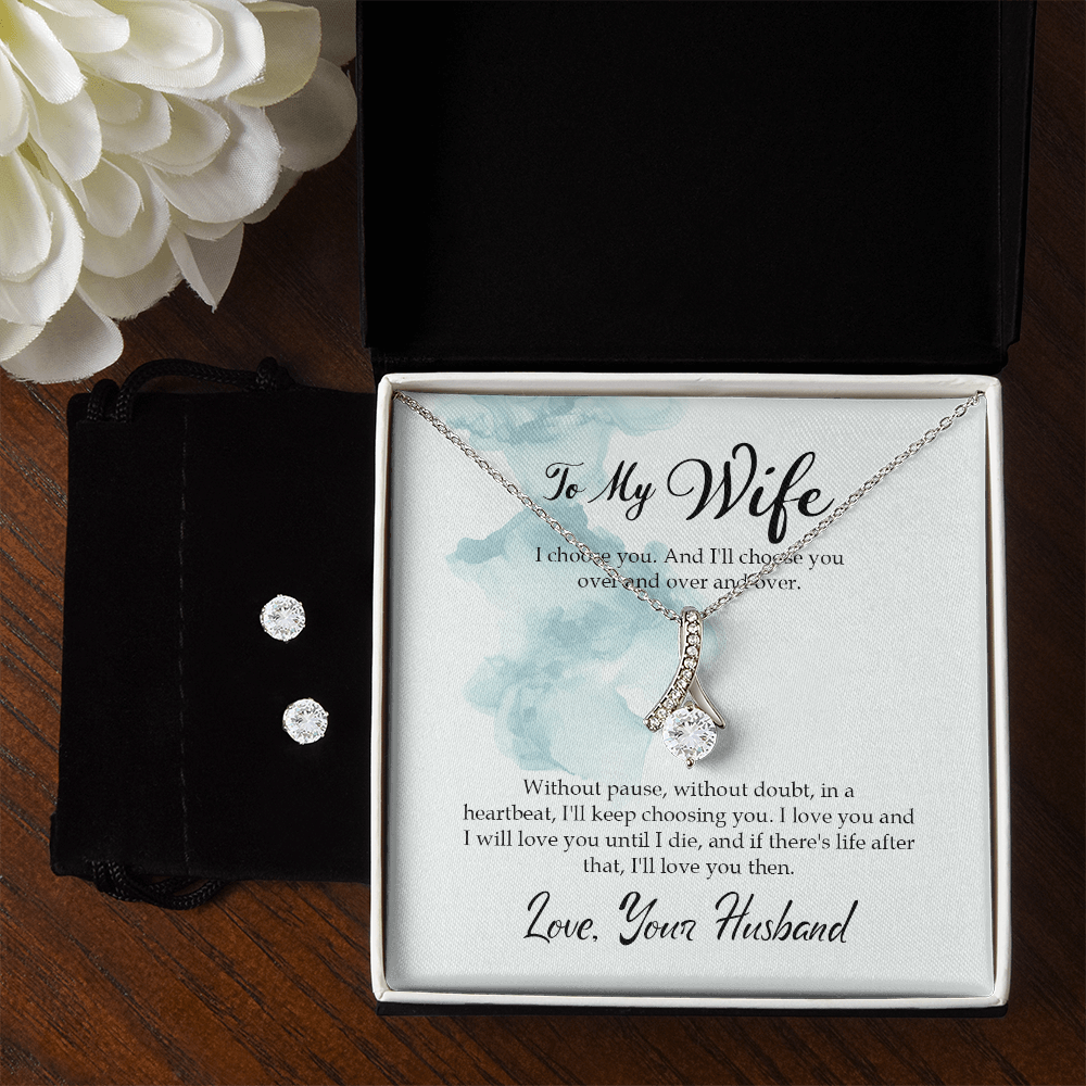 Forever Yours: Dazzling Jewelry Set & Romantic Message from a Loving Husband - Giulia's Jems