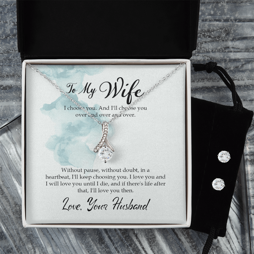 Forever Yours: Dazzling Jewelry Set & Romantic Message from a Loving Husband - Giulia's Jems