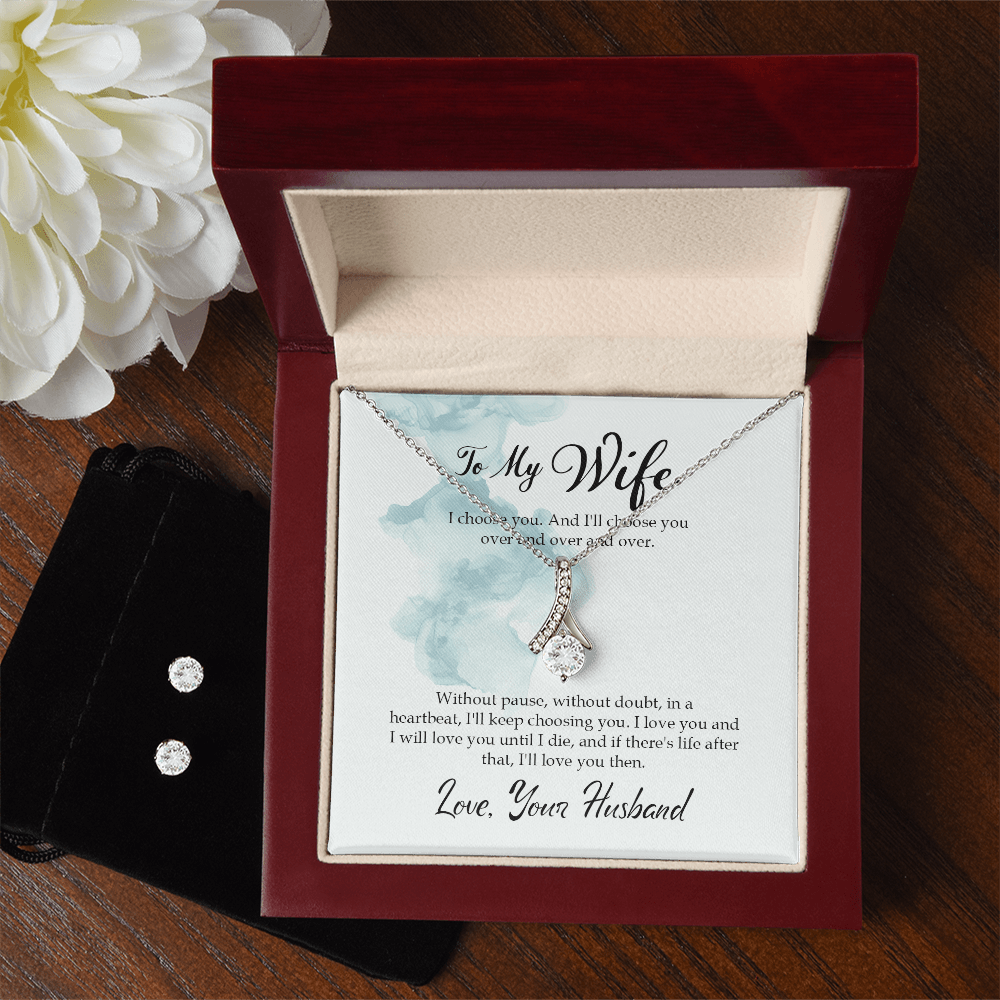 Forever Yours: Dazzling Jewelry Set & Romantic Message from a Loving Husband - Giulia's Jems
