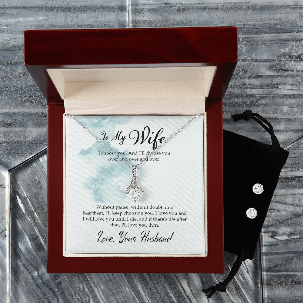 Forever Yours: Dazzling Jewelry Set & Romantic Message from a Loving Husband - Giulia's Jems