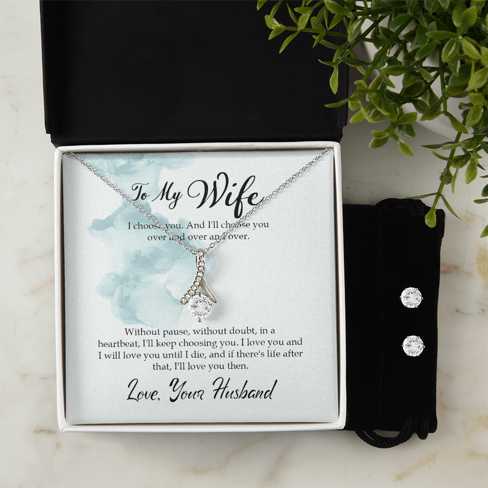 Forever Yours: Dazzling Jewelry Set & Romantic Message from a Loving Husband - Giulia's Jems