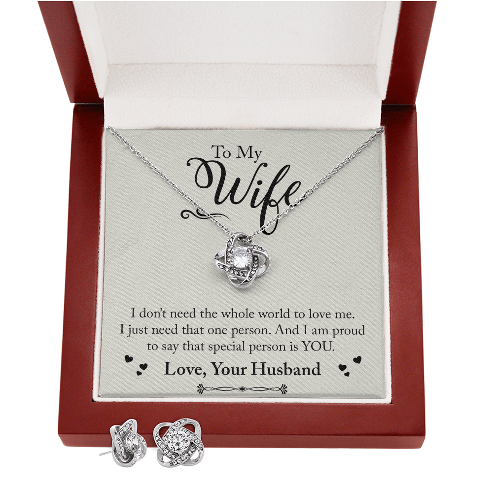 Forever Yours: Elegant Necklace & Earring Set with Heartfelt Message - Giulia's Jems