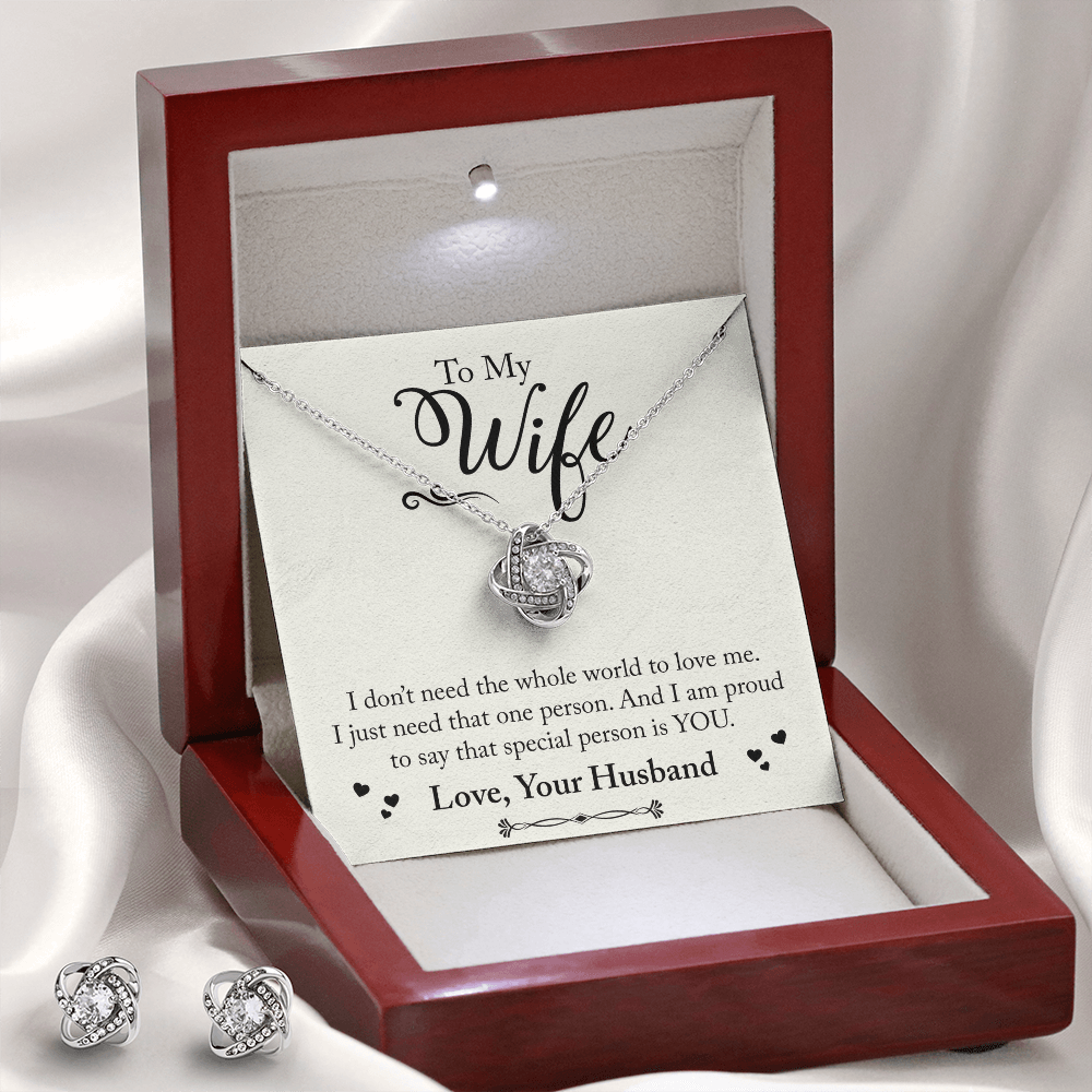 Forever Yours: Elegant Necklace & Earring Set with Heartfelt Message - Giulia's Jems