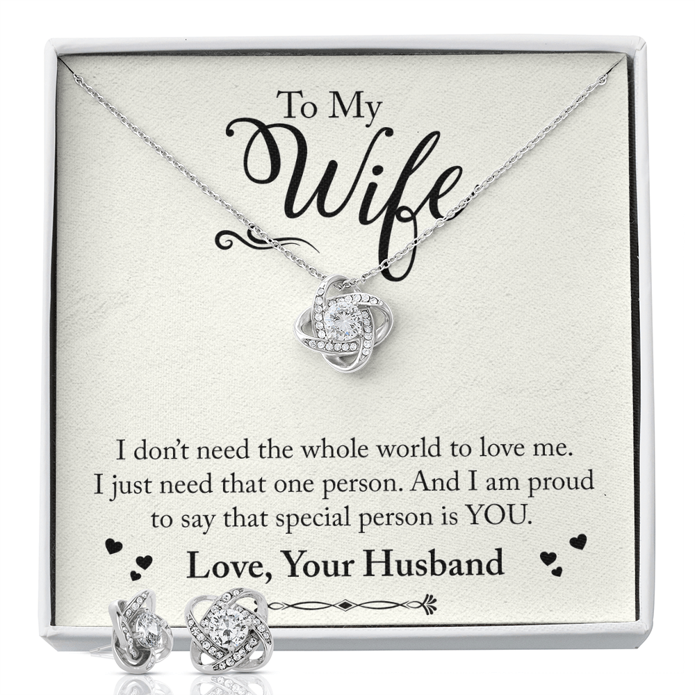 Forever Yours: Elegant Necklace & Earring Set with Heartfelt Message - Giulia's Jems