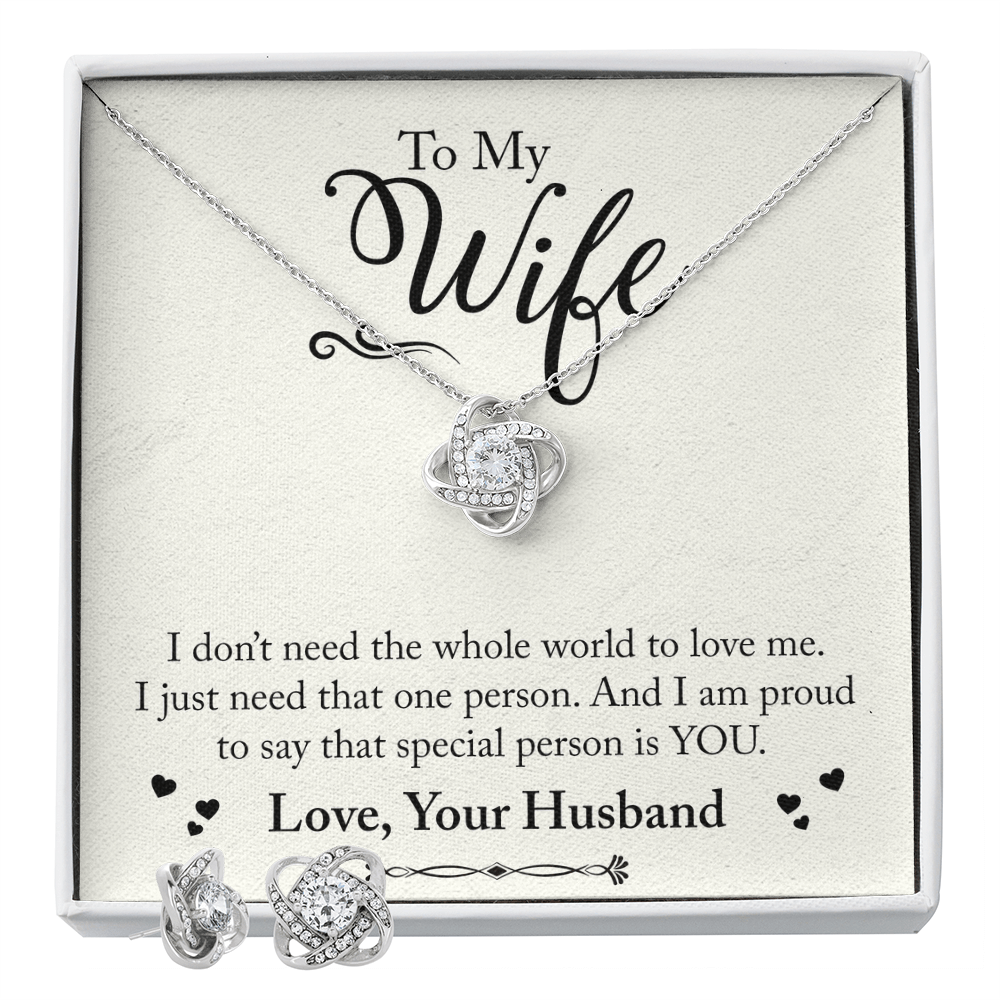 Forever Yours: Elegant Necklace & Earring Set with Heartfelt Message - Giulia's Jems