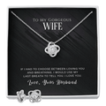 Timeless Love: Elegant Necklace & Earring Set with Heartfelt Message - Giulia's Jems